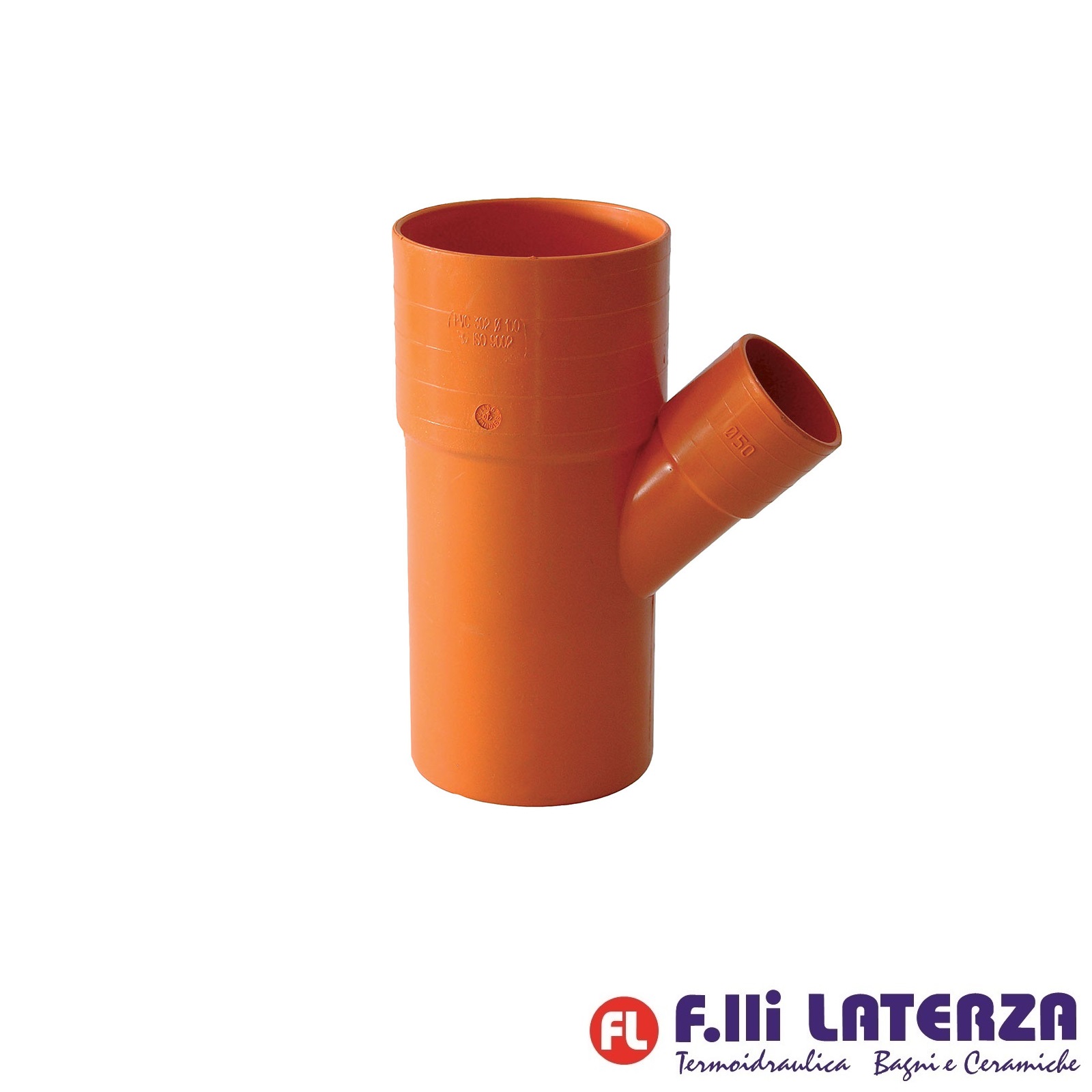 DERIVAZIONI 45° RIDOTTE IN PVC ROSSO FOGNA 100 x 40 BRAGA PLASTICA ARANCIONE