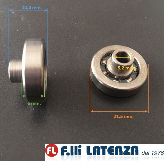 Ricambio Cuscinetto Rotella Rotellina Box Doccia Ricambi Rotelle Cabina 21,5